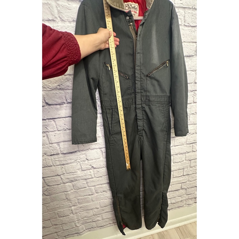 Vintage Walls Blizzard Prud Insulated Jumpsuit Coveralls Gray Size Small - Picture 3 of 11